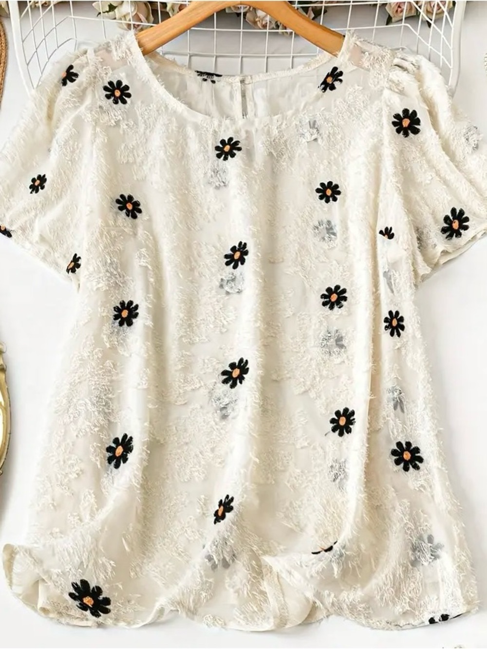 Short Sleeve Daisy Shirt or Tunic  | Plus Size 5XL